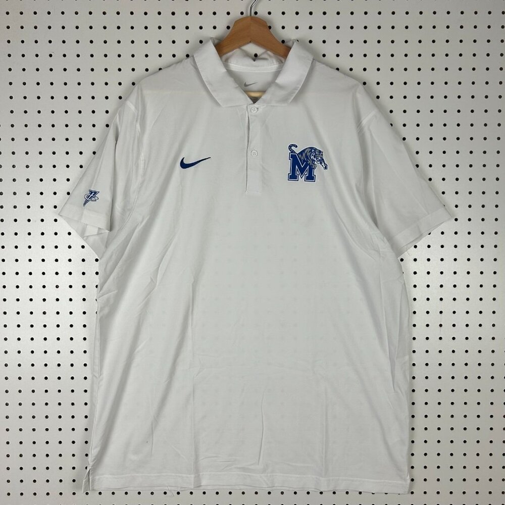 Nike 1 Cent Memphis Tigers Polo XL White Basketball Penny Hardaway Sideline